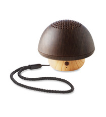 Haut-parleur compatible Bluetooth® personnalisable en bois forme champignon