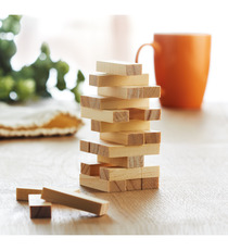 Jeux de construction de tour en bois publicitaires