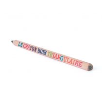 Crayon publicitaire triangulaire en bois