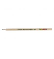 Crayon de papier personnalisable Rond Eco sans vernis 17.6 cm