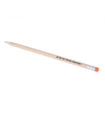 Crayon de papier personnalisable Rond Eco sans vernis 17.6 cm