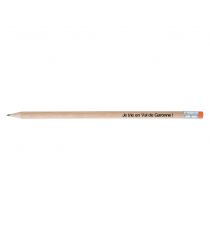 Crayon de papier personnalisable Rond Eco sans vernis 17.6 cm