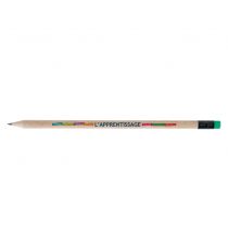 Crayon de papier personnalisable Rond Eco sans vernis 17.6 cm