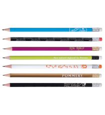 Crayon de papier en bois publicitaire rond vernis pantone 17.6 cm France