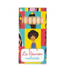 Etui en carton personnalisable de 6 crayons de couleurs 8.7cm