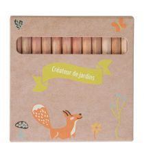 Etui publicitaire Kraft 12 crayons de couleurs France