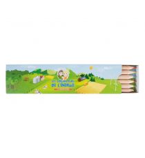 Etui fourreau personnalisable de 6 crayons de couleur 17.6 cm