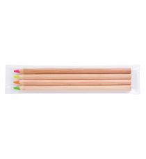 Set surligneur fluo en bois publicitaire 176 mm