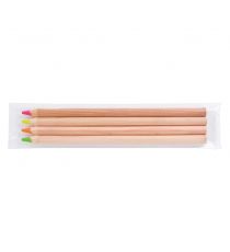 Set surligneur fluo en bois publicitaire 176 mm