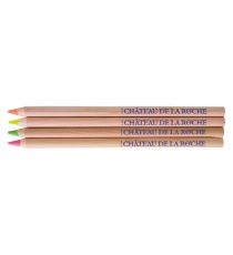 Set surligneur fluo en bois publicitaire 176 mm