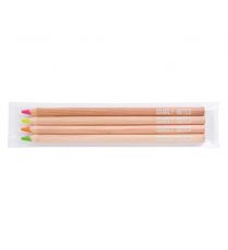 Set surligneur fluo en bois publicitaire 176 mm Set surligneur fluo en bois publicitaire 176 mm