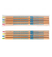 Set surligneur fluo en bois publicitaire 176 mm