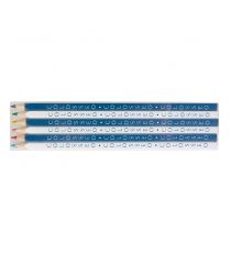 Set personnalisable quadri de 6 crayons de couleur 17.6 cm