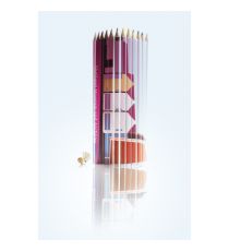 Set quadri de 12 crayons couleurs personnalisables 17.6 cm