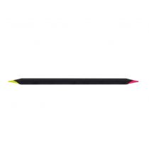 Surligneur fluo publicitaire en bois 17,6 cm bi-couleur