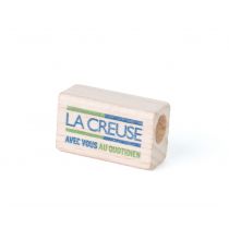 Taille crayon publicitaire en bois 1 trou 8 mm