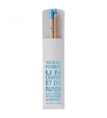 Etui en papier pour 1 ou 2 crayons publicitaires