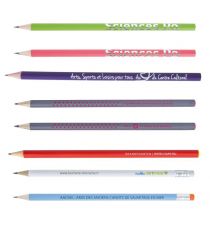 Crayon de papier en bois publicitaire rond vernis pantone 17.6 cm France