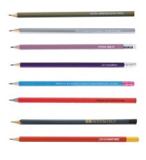 Crayon de papier personnalisable Eco vernis pantone 17.6 cm en bois Made in France