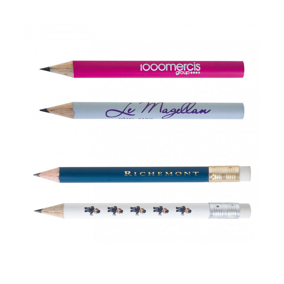 Crayon de papier personnalisé Rond Vernis pantone 8,7 cm Bois France
