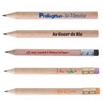 Crayon publicitaire en bois rond sans vernis 8.7 cm FRANCE