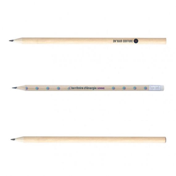 Crayon de papier publicitaire bois Français peuplier 17.6 cm