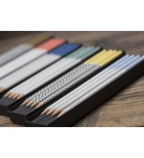 Set de 4 crayons de papier personnalisés Graph en bois Made in France