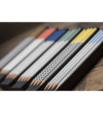 Set de 4 crayons de papier personnalisés Graph en bois Made in France