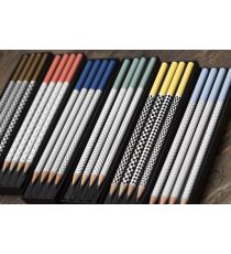 Set de 4 crayons de papier personnalisés Graph en bois Made in France