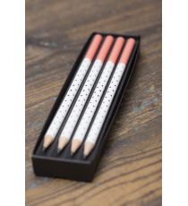 Set de 4 crayons de papier personnalisés Graph en bois Made in France