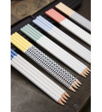 Set de 4 crayons de papier personnalisés Graph en bois Made in France