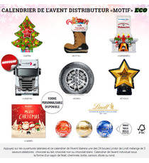 Calendrier de l’Avent publicitaire Distributeur de boules Lindt LINDOR