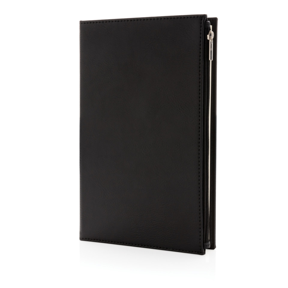 Carnet publicitaire de notes A5 avec poche à zip Swiss Peak