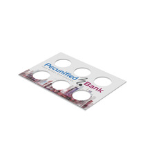 Porte-gobelets publicitaires rectangulaire pour 6 gobelets Made in Europe