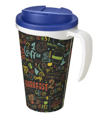 Mug isolant Brite-Americano® grande 350 ml avec couvercle anti fuite publicitaire