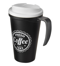 Mug isolant Americano® grande 350 ml avec couvercle anti fuites publicitaire