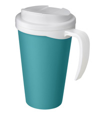 Mug isolant Americano® grande 350 ml avec couvercle anti fuites publicitaire