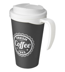 Mug isolant Americano® grande 350 ml avec couvercle anti fuites publicitaire