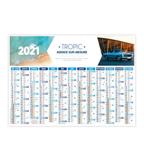 Calendrier publicitaire souple fabriqué sur mesure