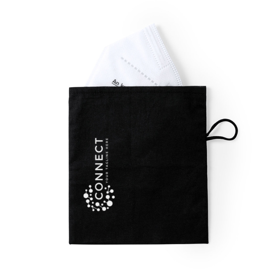 Pochette protège masque publicitaire