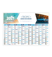 Calendrier publicitaire bancaire sur mesure express