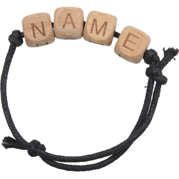 Bracelet publicitaire alphabet bois