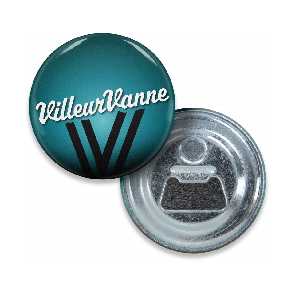 Décapsuleur publicitaire badge finition bouton