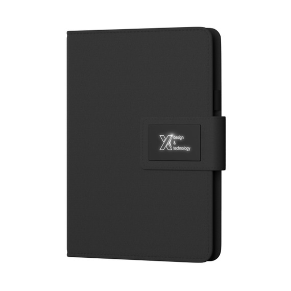 Carnet avec logo lumineux personnalisable powerbank A5 SCX design