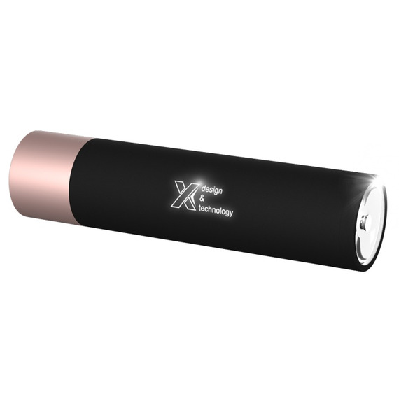 Lampe torche publicitaire logo lumineux et batterie de 2500 mAh SCX design