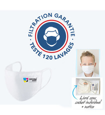 Masque personnalisé express Enfant certifié DGA 120 lavages AFNOR UNS1