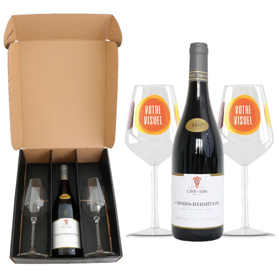 Idée Cadeau Entreprise Original - Coffret vin pour 2 bouteilles