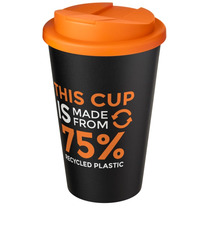 Gobelet Americano® Eco recyclé publicitaire de 350ml avec couvercle anti-déversement