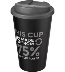 Gobelet Americano® Eco recyclé publicitaire de 350ml avec couvercle anti-déversement