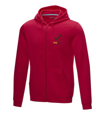 Sweat publicitaire full zip à capuche Ruby bio GOTS et recyclé GRS homme